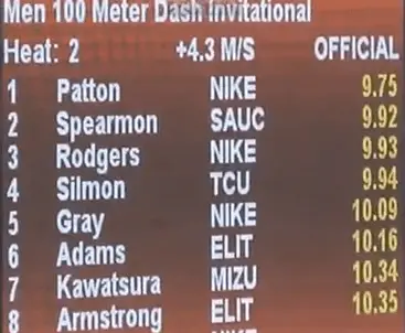 Video: Darrvis Patton races to wind-aided 9.75 at Texas Relays