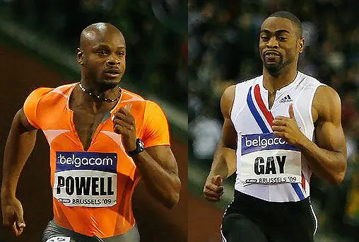 Asafa Powell and Tyson Gay