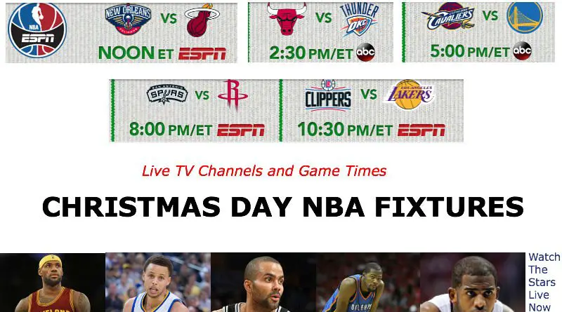 Christmas Day NBA Fixtures