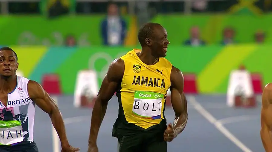 Usain Bolt in action