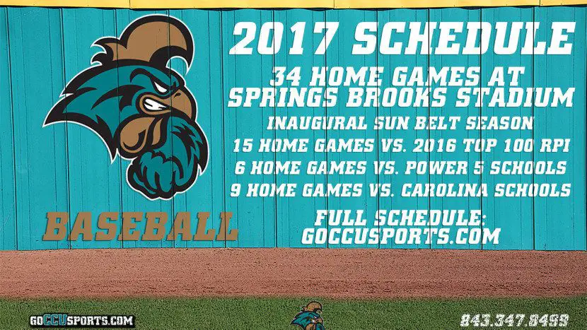 Coastal Carolina 2017 baseball schedule