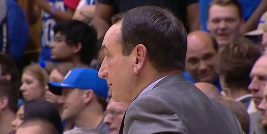 Duke coach Mike Krzyzewski