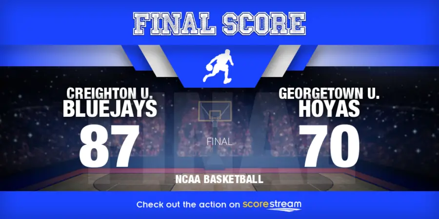 Creighton v Georgetown college basketball scores