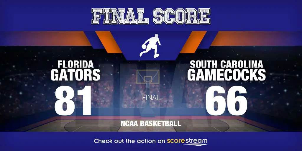 Florida v South Carolina college basketball scores