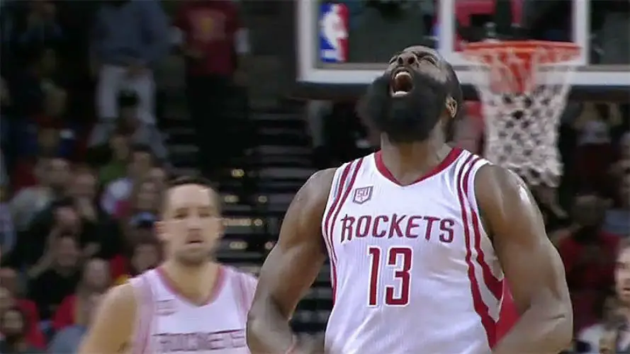 James Harden reacts