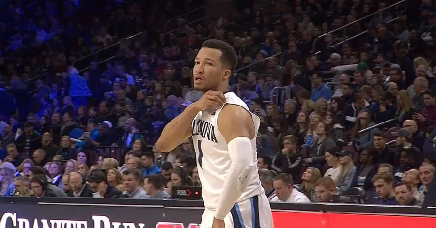 Jalen Brunson of Villanova during a college basketball