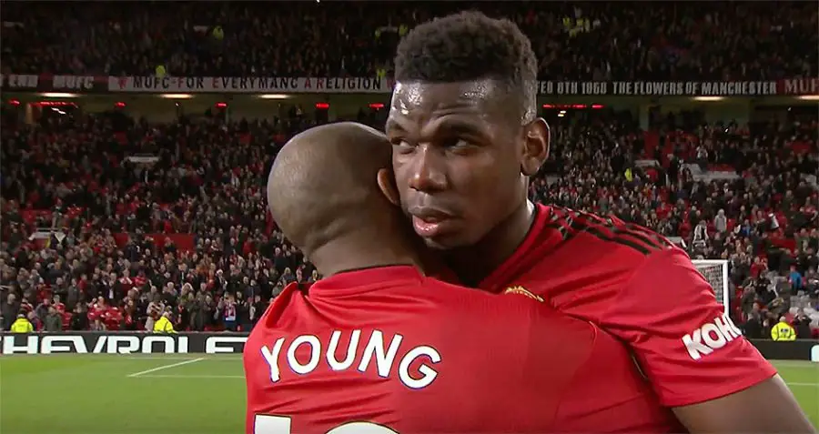 Paul Pogba and Ashley Young Manchester United