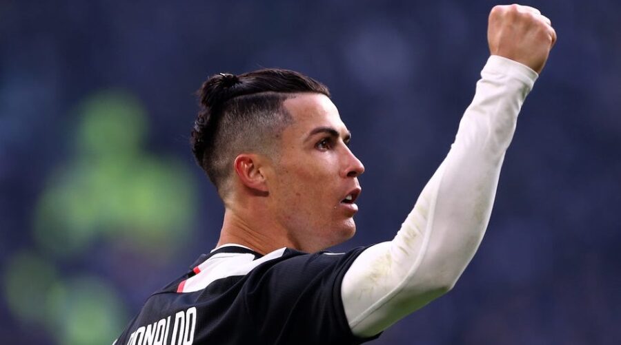 Cristiano Ronaldo after scoring for Juventus