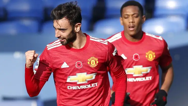 REPORT – Fernandes Bags Double, Cavani Nets First – Manchester United 3-1 Everton