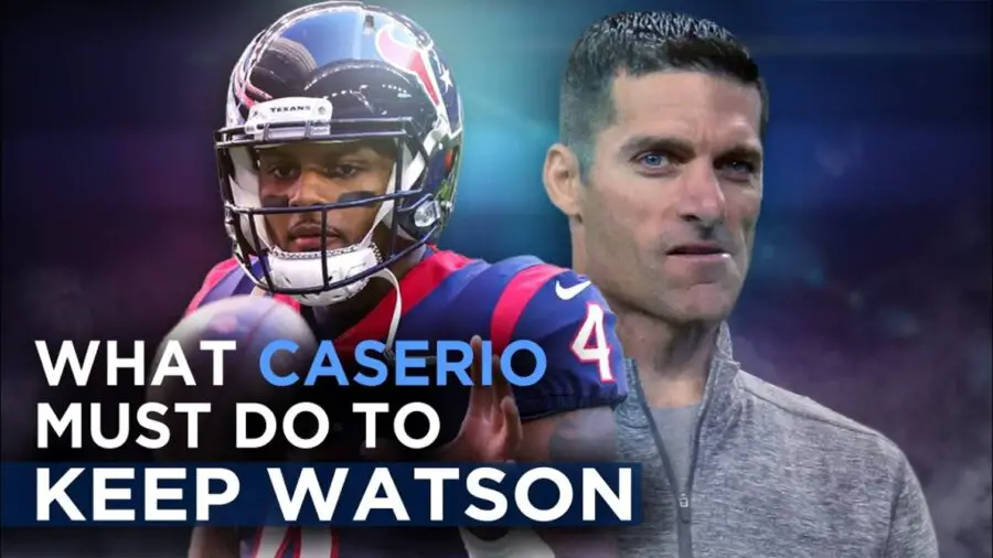 Deshaun Watson of Houston Texas And GM Nick Caserio