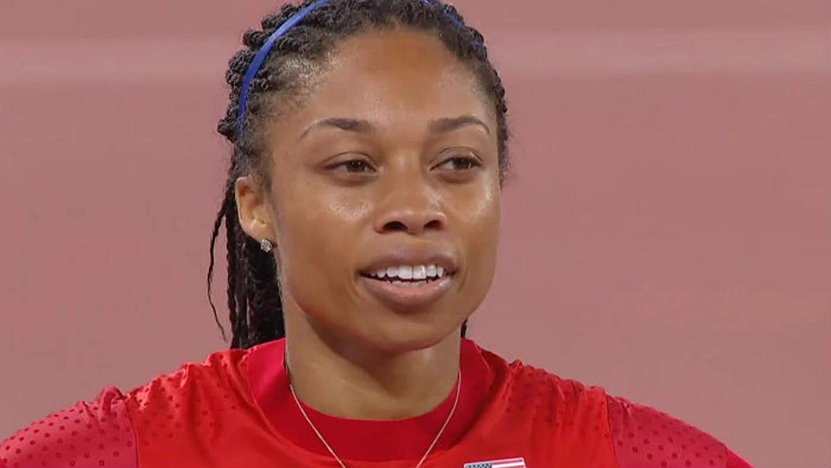 Allyson Felix of USA in the 400m