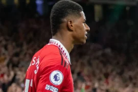 Marcus Rashford of Manchester United in the Premier League win
