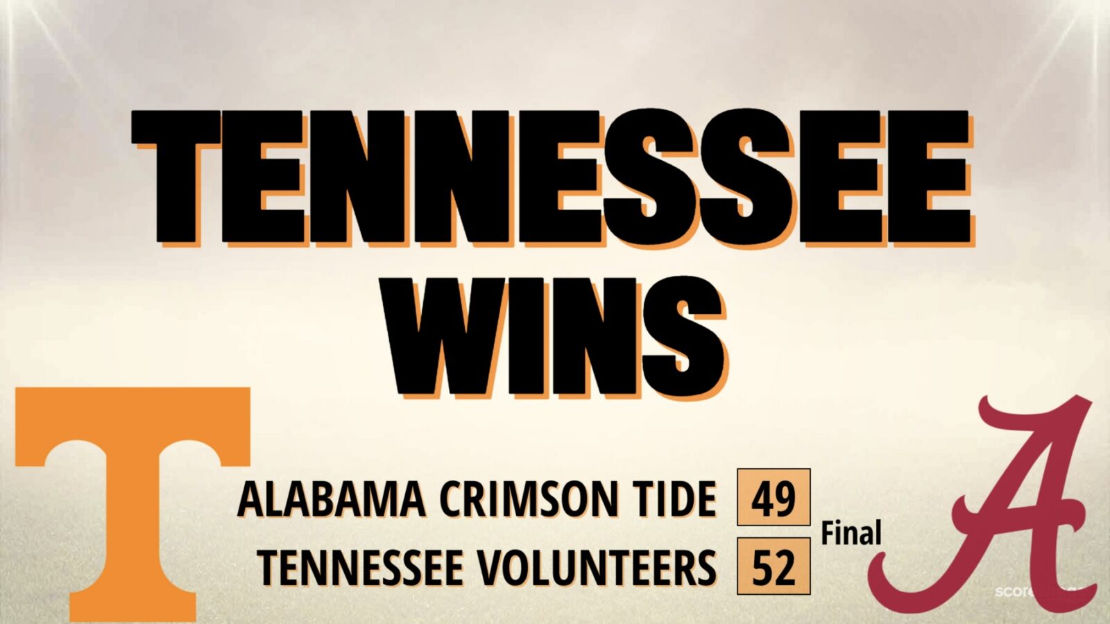 No. 6 Tennessee stuns SEC rival, No. 3 Alabama, 52-49 with late FG - video highlights