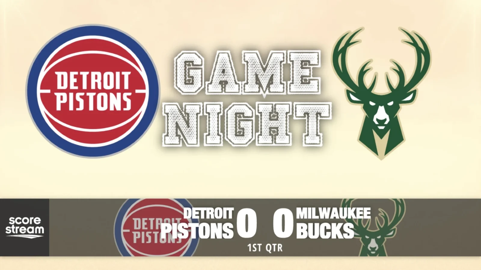 Watch the Milwaukee Bucks and the Detroit Pistons tonight