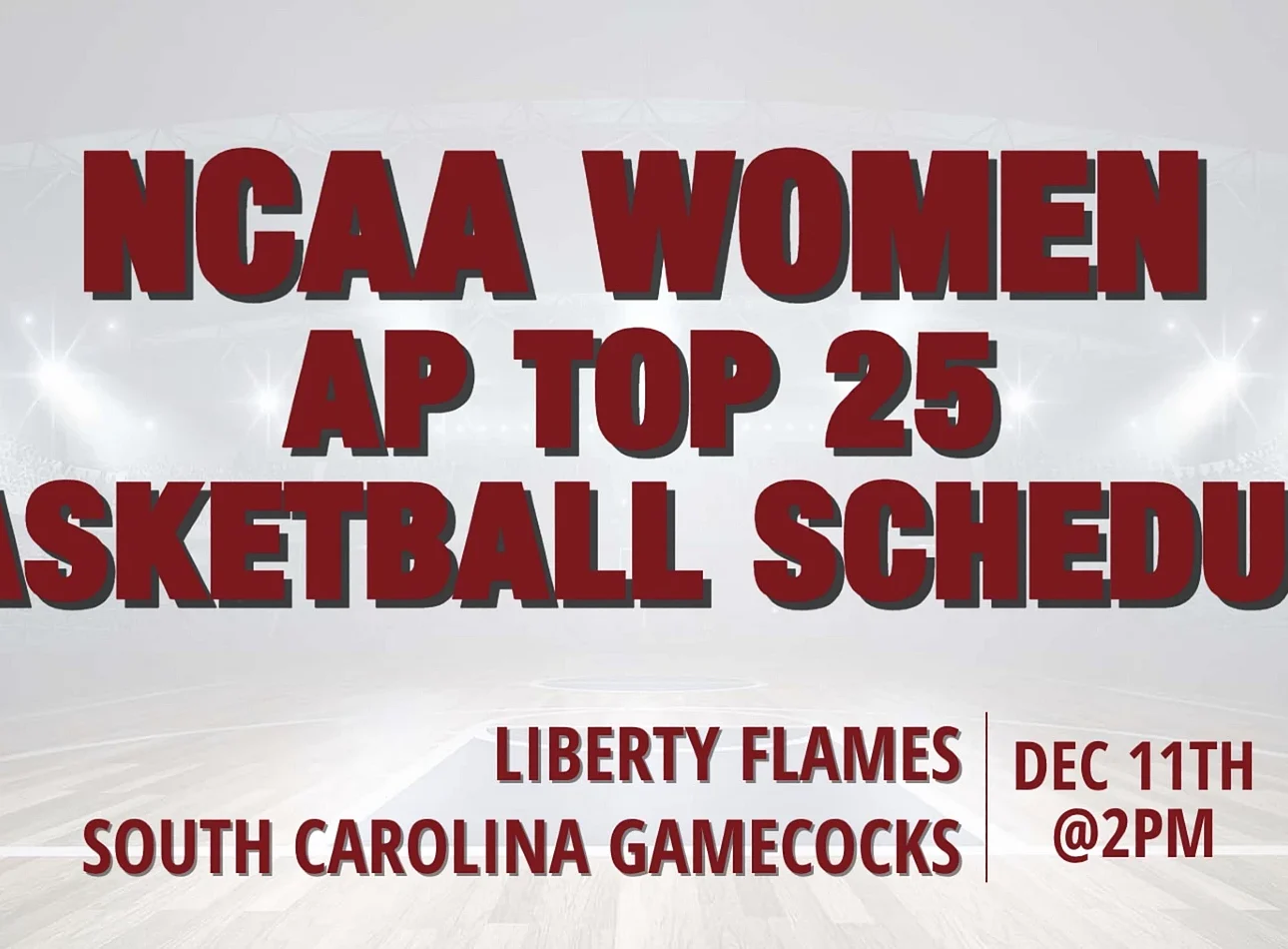 Women's college basketball AP Top 25 schedule and live TV channels