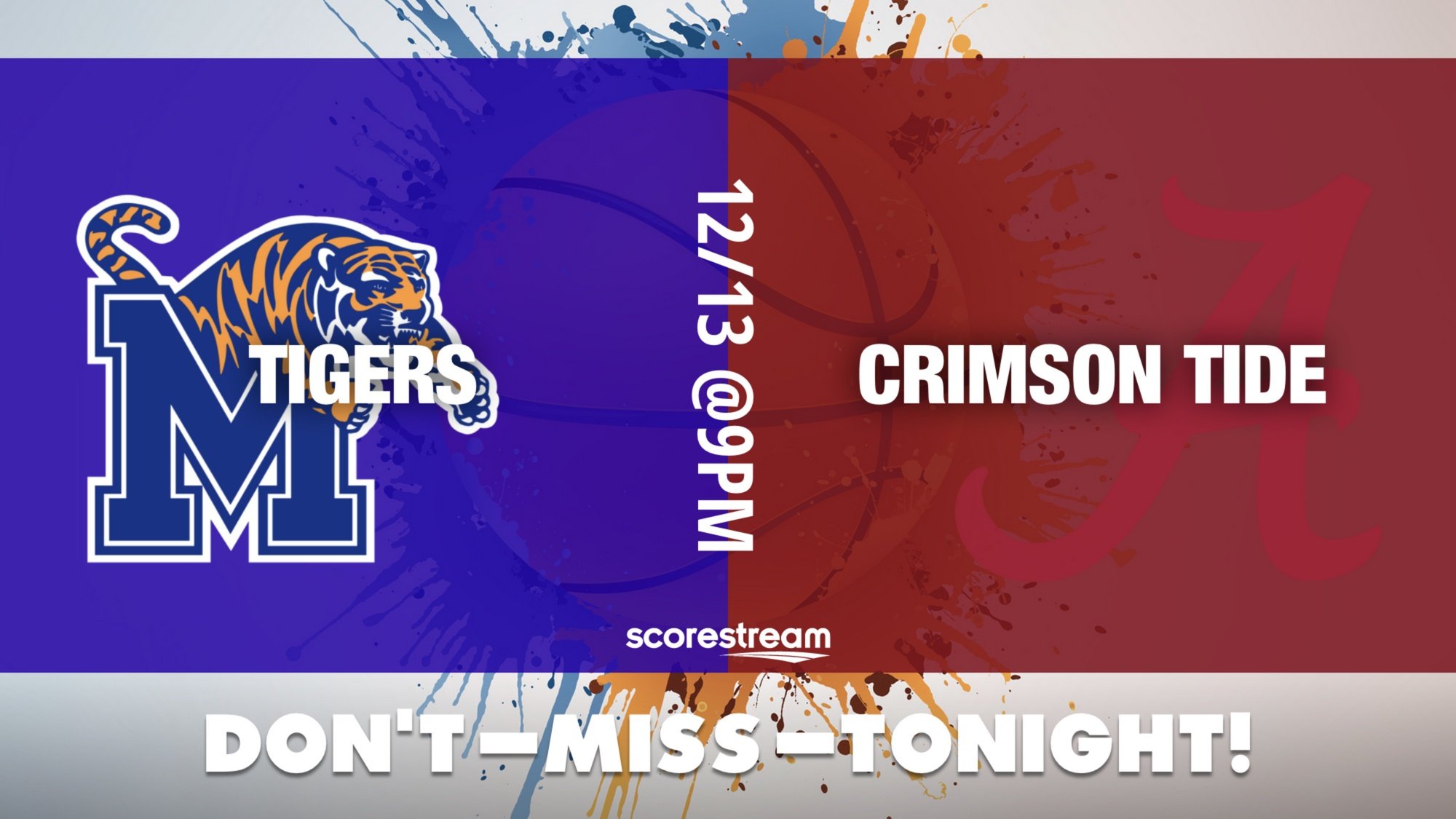 Alabama vs Memphis college basketball AP Top 25 schedule tonight
