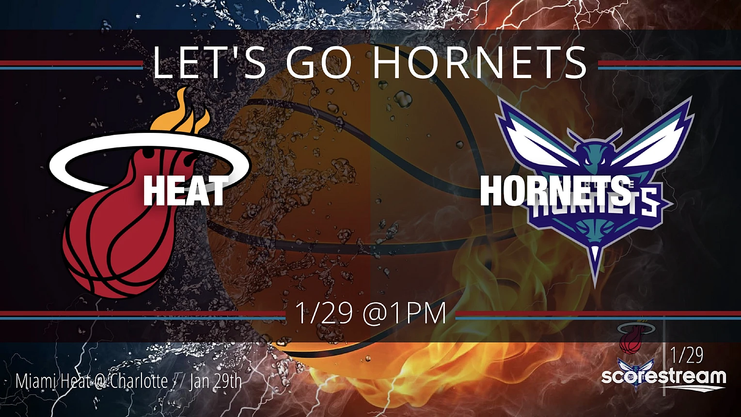 Watch Miami Heat vs Charlotte Hornets Today