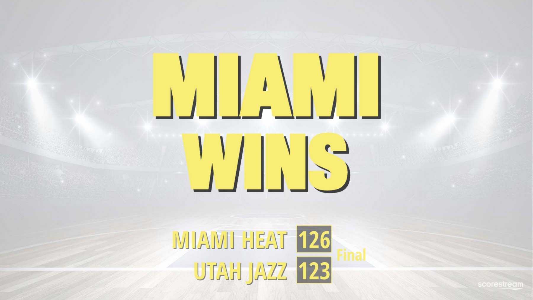Miami Heat beat the Utah Jazz in the NBA today
