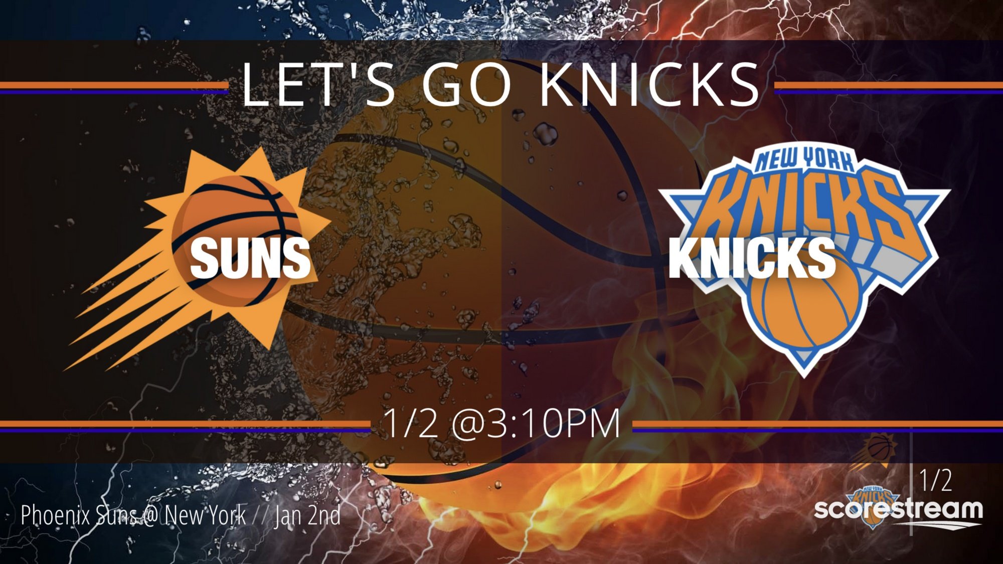 Knicks and Suns announce confirmed starting lineups for today's matchup