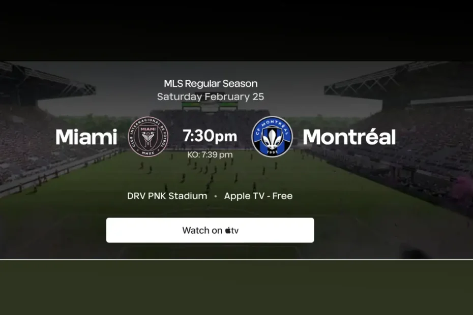 Inter Miami vs Montreal MLS Soccer