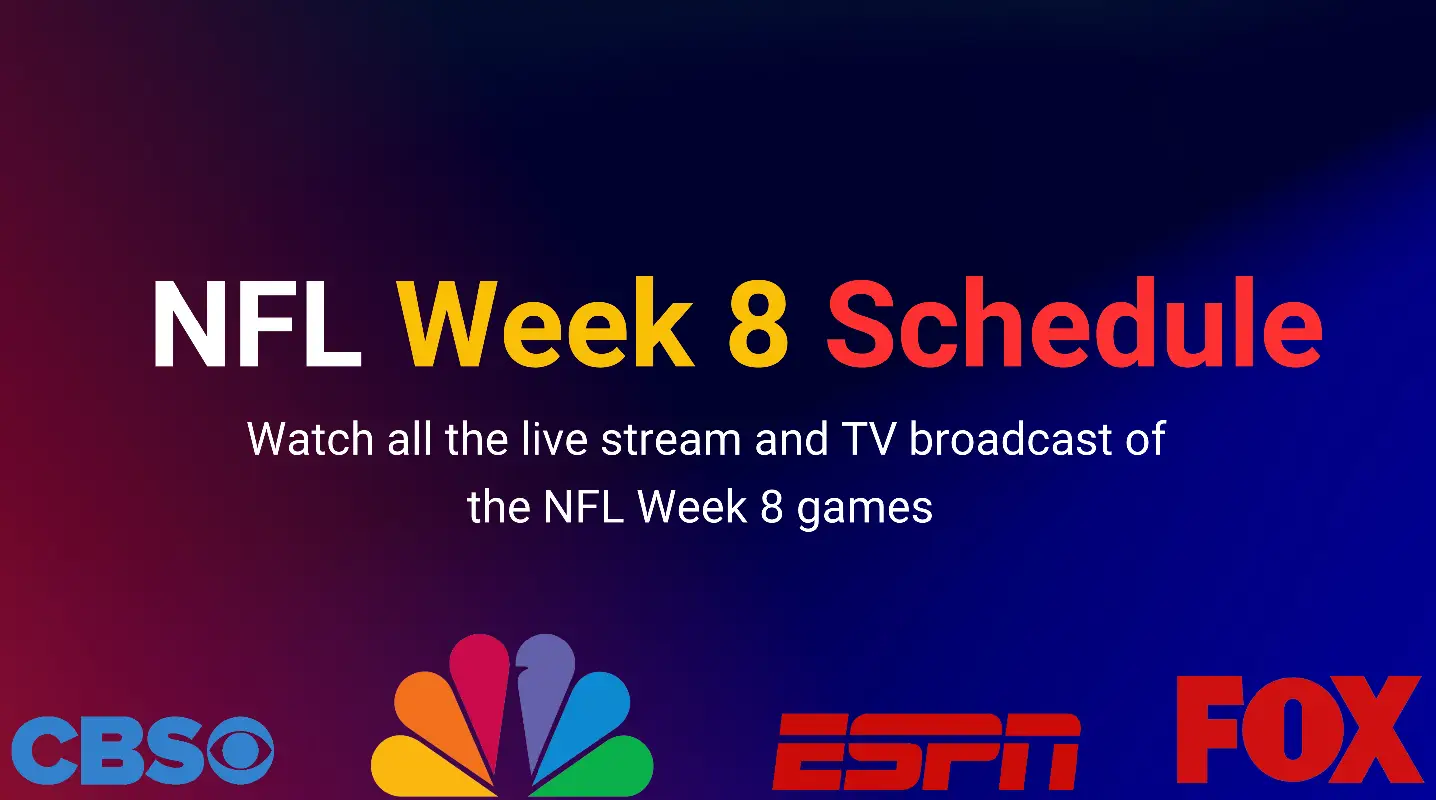 NFL Week 8 Schedule TV Channels, live results and updates