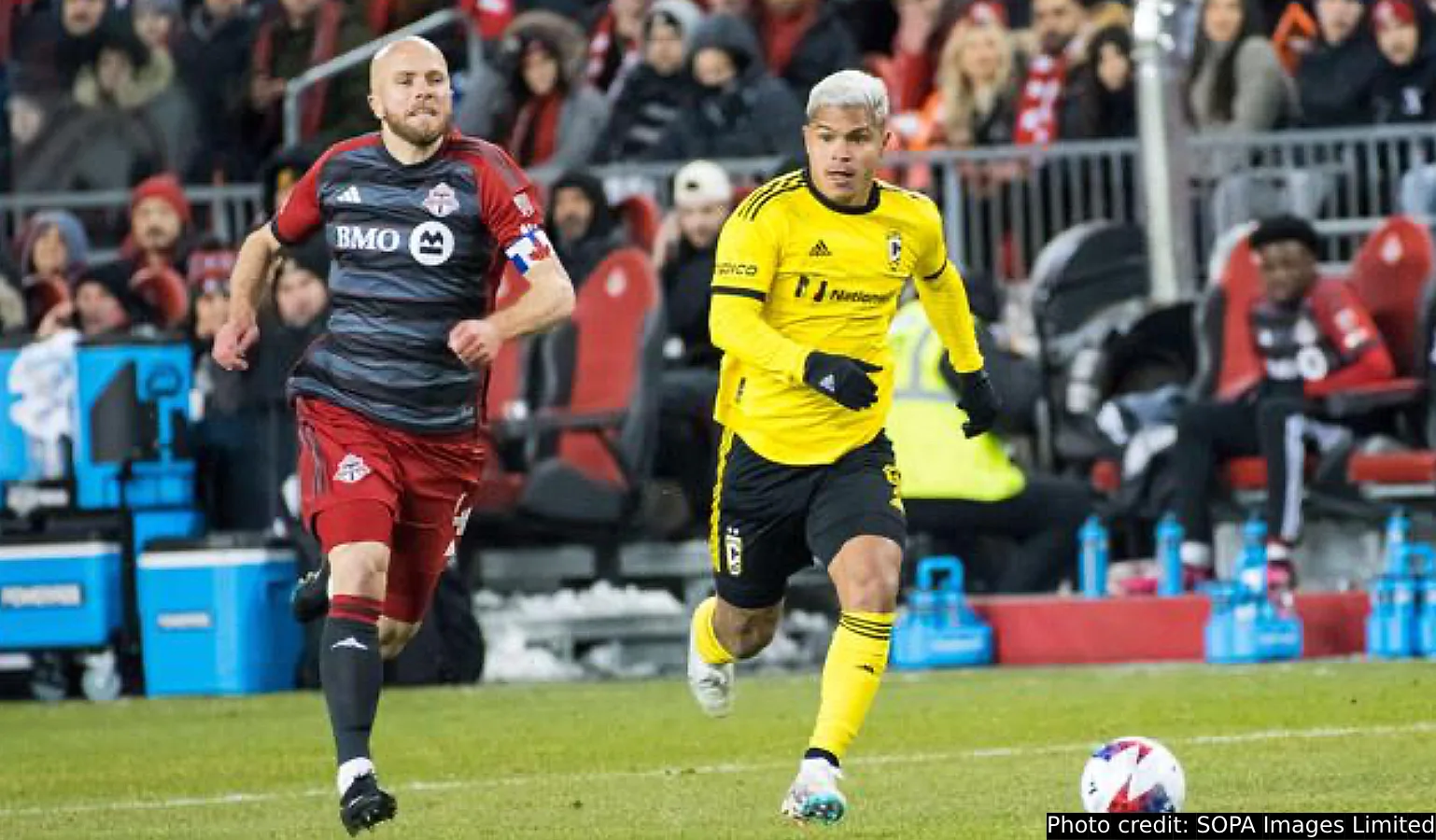 Cucho Hernández of the Columbus Crew in the MLS