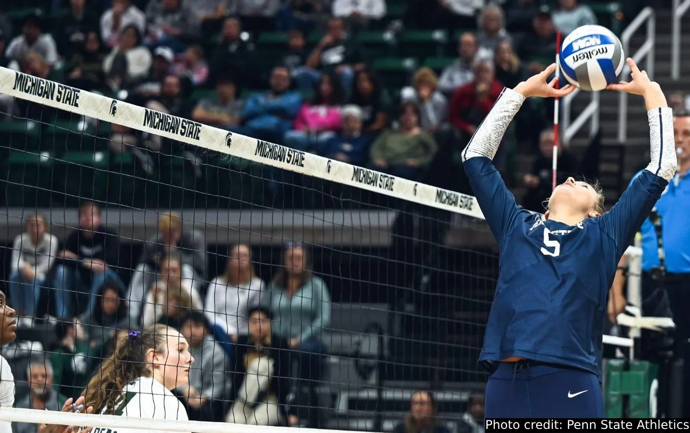 The Penn State women's volleyball in action