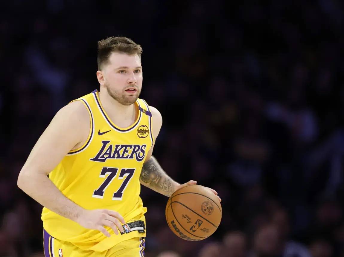 Luka Doncic of the LA Lakers in action during game.